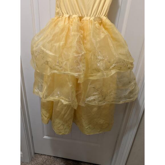Disney Princess Belle Yellow Dress Girls Halloween Costume Dress-Up Size S 4-6 - Picture 3 of 10